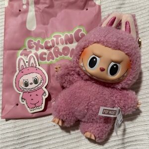 Exciting Macaron Labubu Vinyl Plush Keychain - POP MART Lychee Berry Keychain